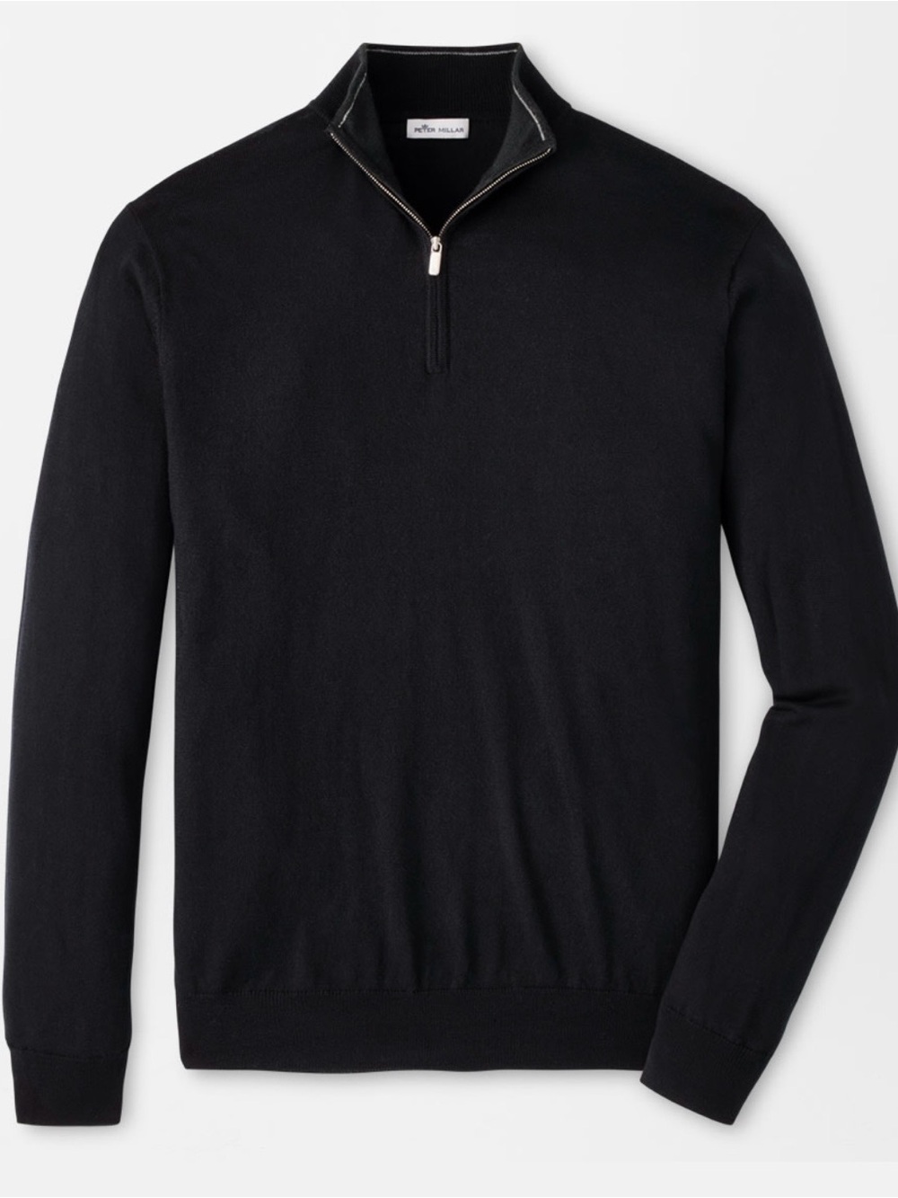 Peter Millar Men's Autumn Crest 1/4 Zip Sweater Black